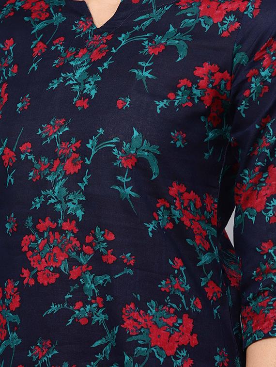 floral straight kurta - 16726019 - Zoom Image - 4