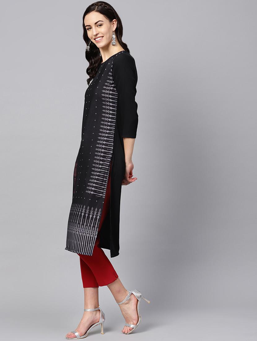 straight printed kurta - 16726050 - Zoom Image - 2