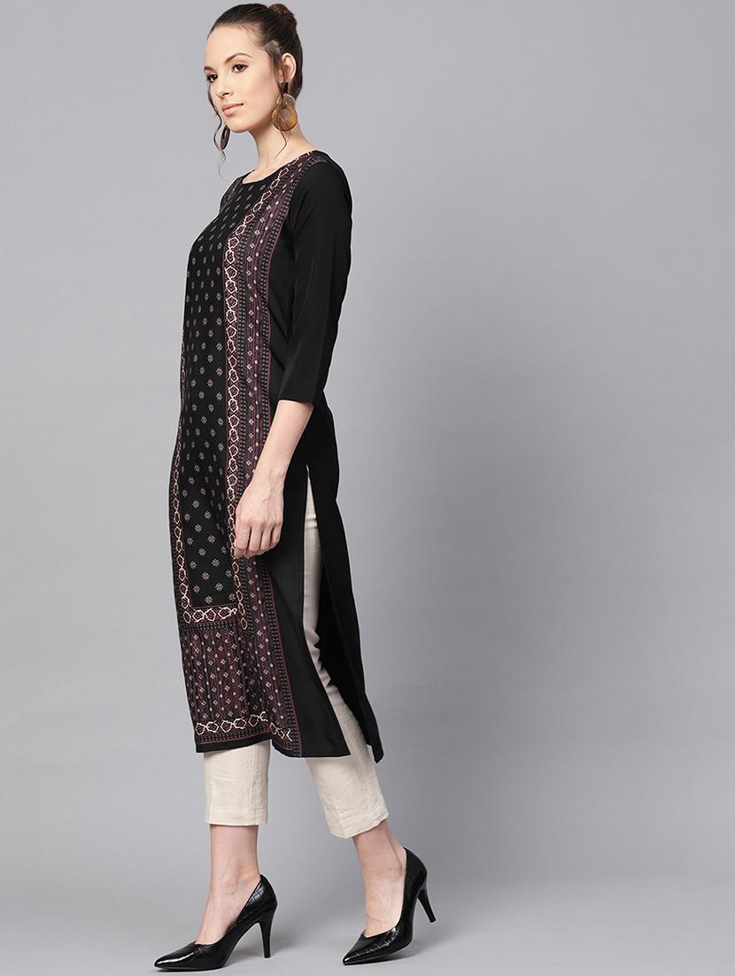 printed straight kurta - 16726056 - Zoom Image - 2