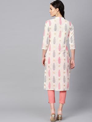 ikat straight kurta - 16726096 - Standard Image - 3