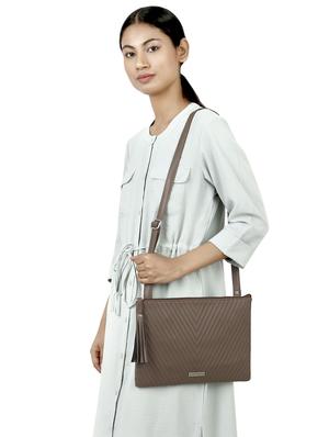 brown leatherette regular sling bag - 16726111 - Standard Image - 6