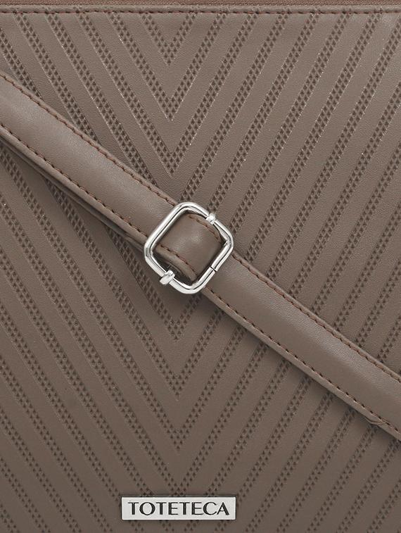 brown leatherette regular sling bag - 16726111 - Zoom Image - 4