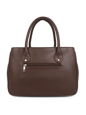 brown leatherette regular handbag - 16726133 - Standard Image - 2