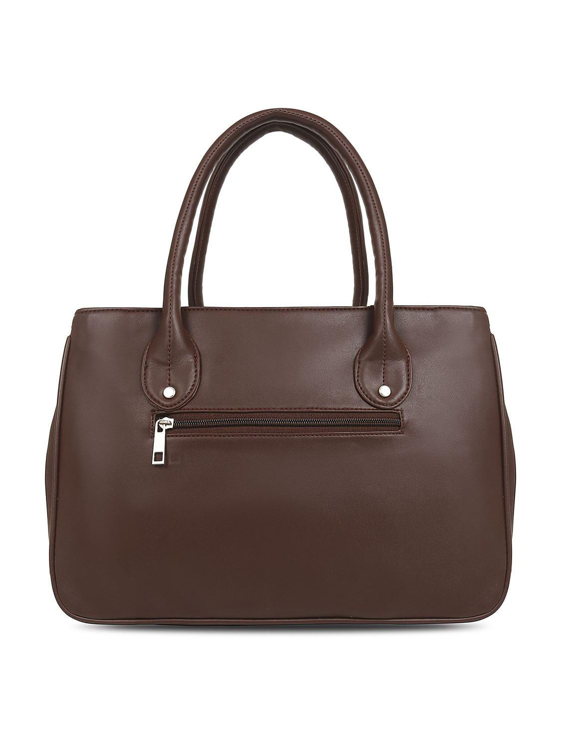 brown leatherette regular handbag - 16726133 - Zoom Image - 2