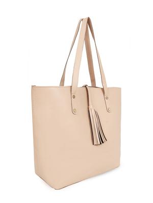 pink leatherette combo handbag - 16726146 - Standard Image - 5