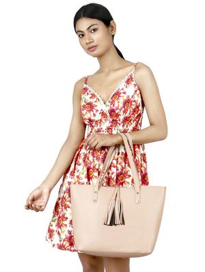 pink leatherette combo handbag - 16726146 - Standard Image - 6