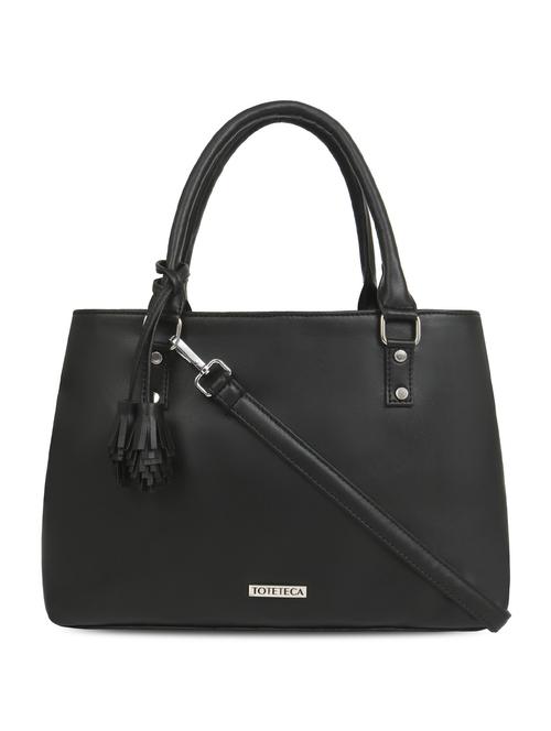 black leatherette regular handbag - 16726150 - Very Small Image - 1