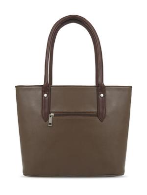 brown leatherette regular handbag - 16726162 - Standard Image - 2
