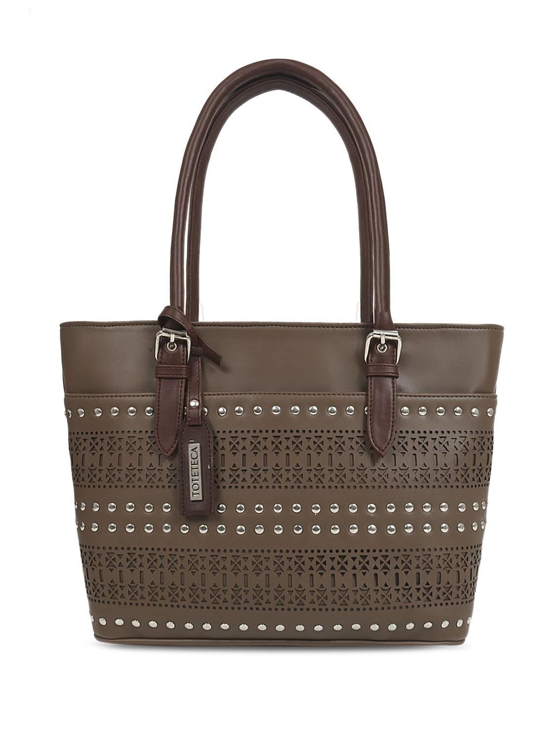 brown leatherette regular handbag - 16726162 - Zoom Image - 1