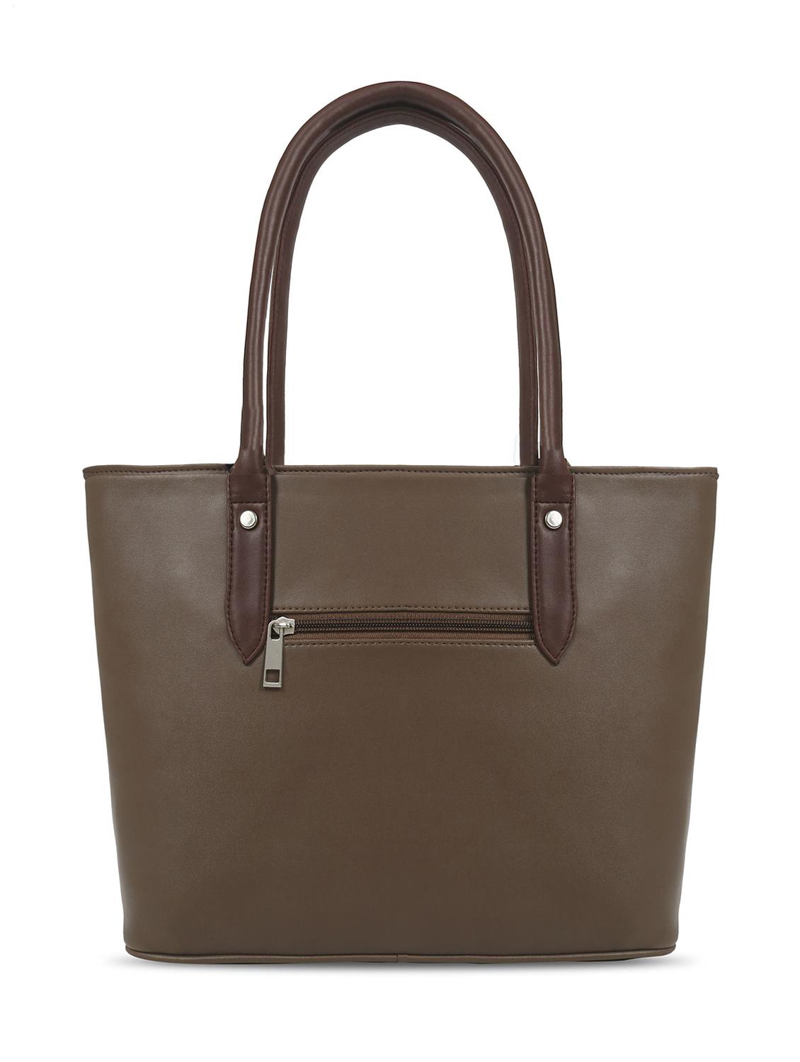brown leatherette regular handbag - 16726162 - Zoom Image - 2