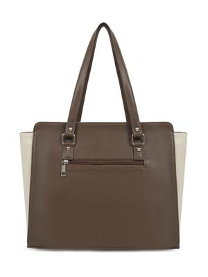 brown leatherette regular handbag - 16726167 - Standard Image - 2