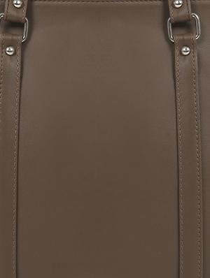 brown leatherette regular handbag - 16726167 - Standard Image - 4