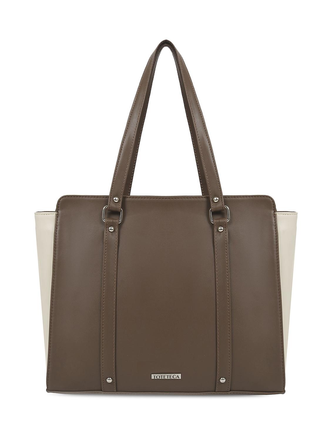 brown leatherette regular handbag - 16726167 - Zoom Image - 1