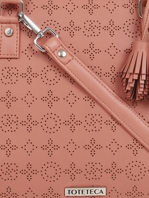 pink leatherette regular handbag - 16726177 - Standard Image - 4
