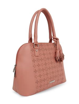 pink leatherette regular handbag - 16726177 - Standard Image - 5