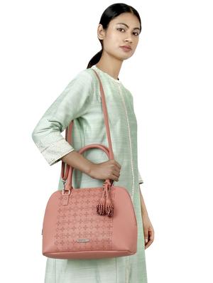 pink leatherette regular handbag - 16726177 - Standard Image - 6