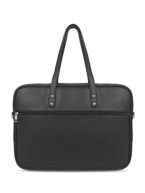 black leatherette laptop laptop bag - 16726209 - Standard Image - 2