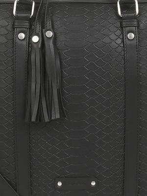 black leatherette laptop laptop bag - 16726209 - Standard Image - 4