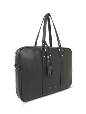 black leatherette laptop laptop bag - 16726209 - Standard Image - 5
