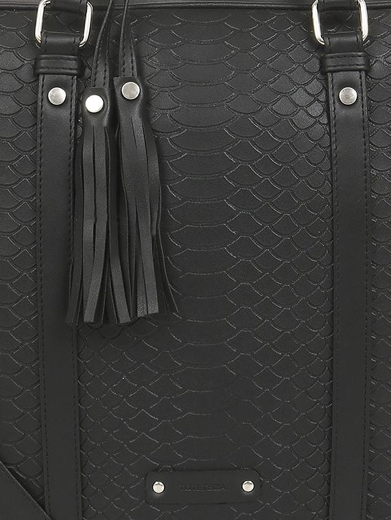 black leatherette laptop laptop bag - 16726209 - Zoom Image - 4
