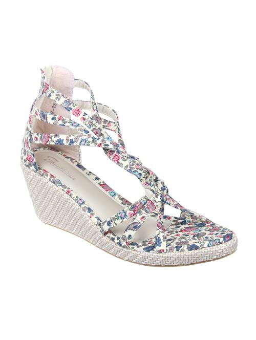 white closed back wedges - 16726268 - Standard Image - 1