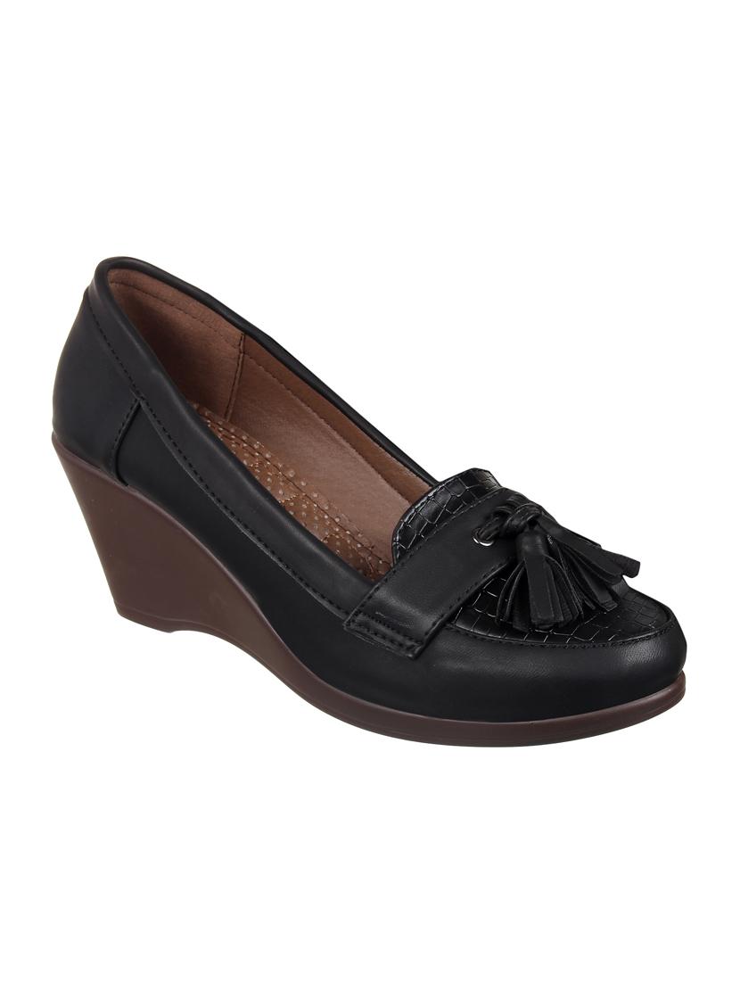 black slip on wedges - 16726436 - Zoom Image - 1