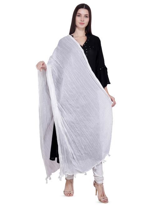 solid crinkled dupatta - 16726438 - Very Small Image - 1