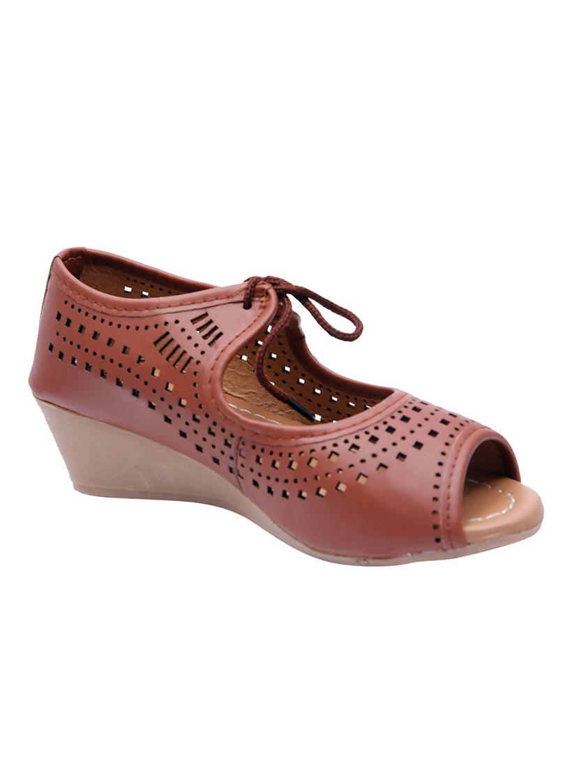 brown lace-up wedges - 16726442 - Zoom Image - 1