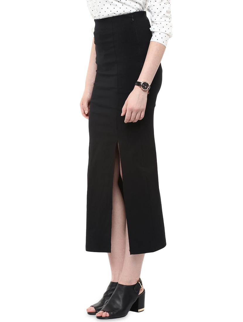 high rise solid high slit skirt - 16726858 - Zoom Image - 2