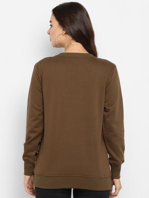 lace up neck graphic pullover - 16726870 - Standard Image - 3
