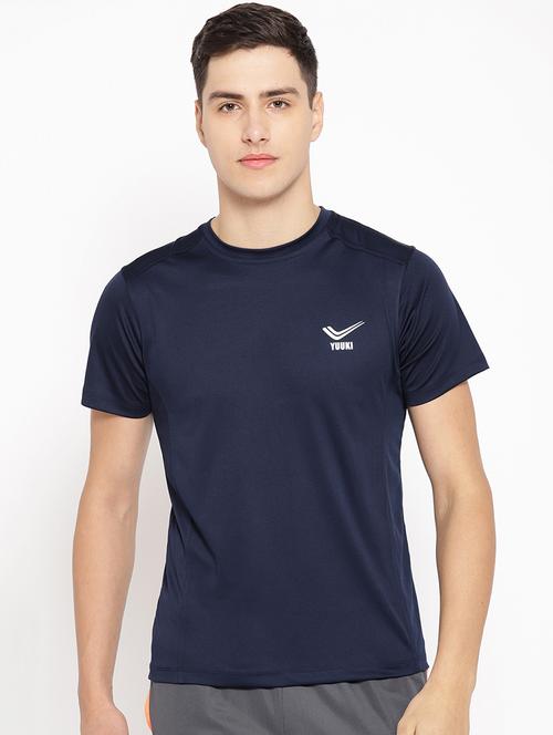 blue solid t-shirt - 16726980 - Standard Image - 1