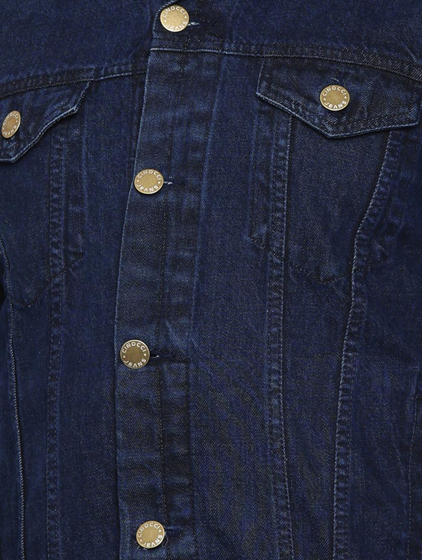 blue solid denim jacket - 16728181 - Zoom Image - 5
