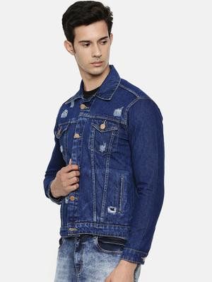blue ripped denim jacket - 16728182 - Standard Image - 2