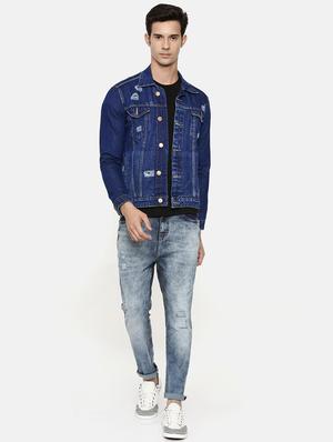 blue ripped denim jacket - 16728182 - Standard Image - 4