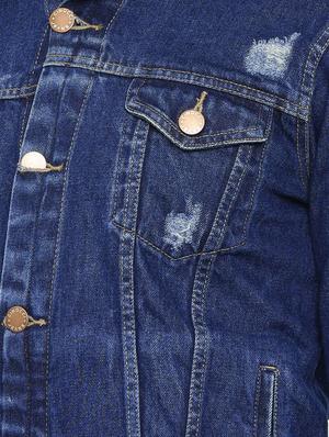 blue ripped denim jacket - 16728182 - Standard Image - 5