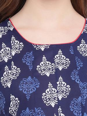 indigo anarkali kurti - 16728267 - Standard Image - 4