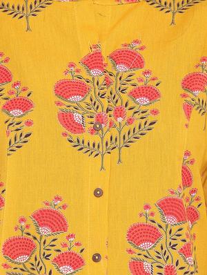floral print a-line kurta - 16728271 - Standard Image - 4