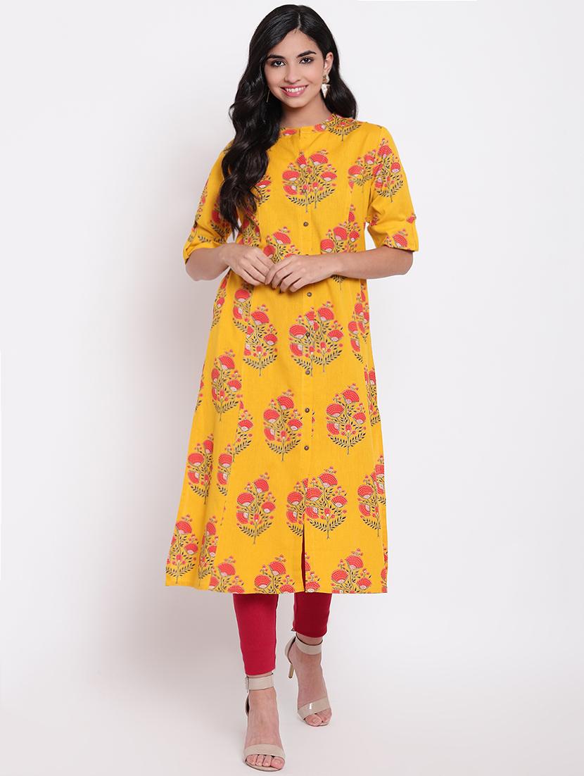 floral print a-line kurta - 16728271 - Zoom Image - 1