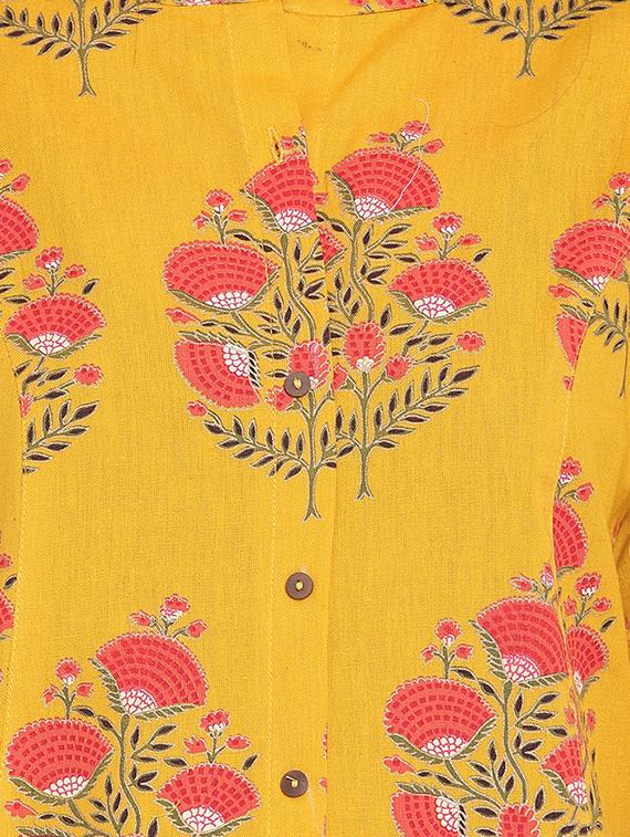 floral print a-line kurta - 16728271 - Zoom Image - 4