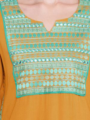 embroidered straight kurta - 16728411 - Standard Image - 4