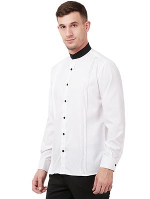 white solid casual shirt - 16728668 - Standard Image - 2