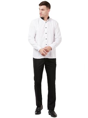 white solid casual shirt - 16728668 - Standard Image - 4