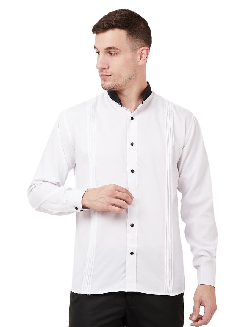 white solid casual shirt - 16728668 - Zoom Image - 1