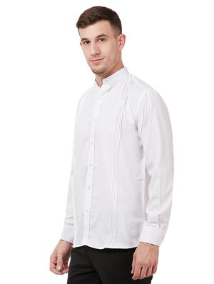 white solid casual shirt - 16728669 - Standard Image - 2