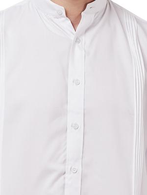 white solid casual shirt - 16728669 - Standard Image - 5