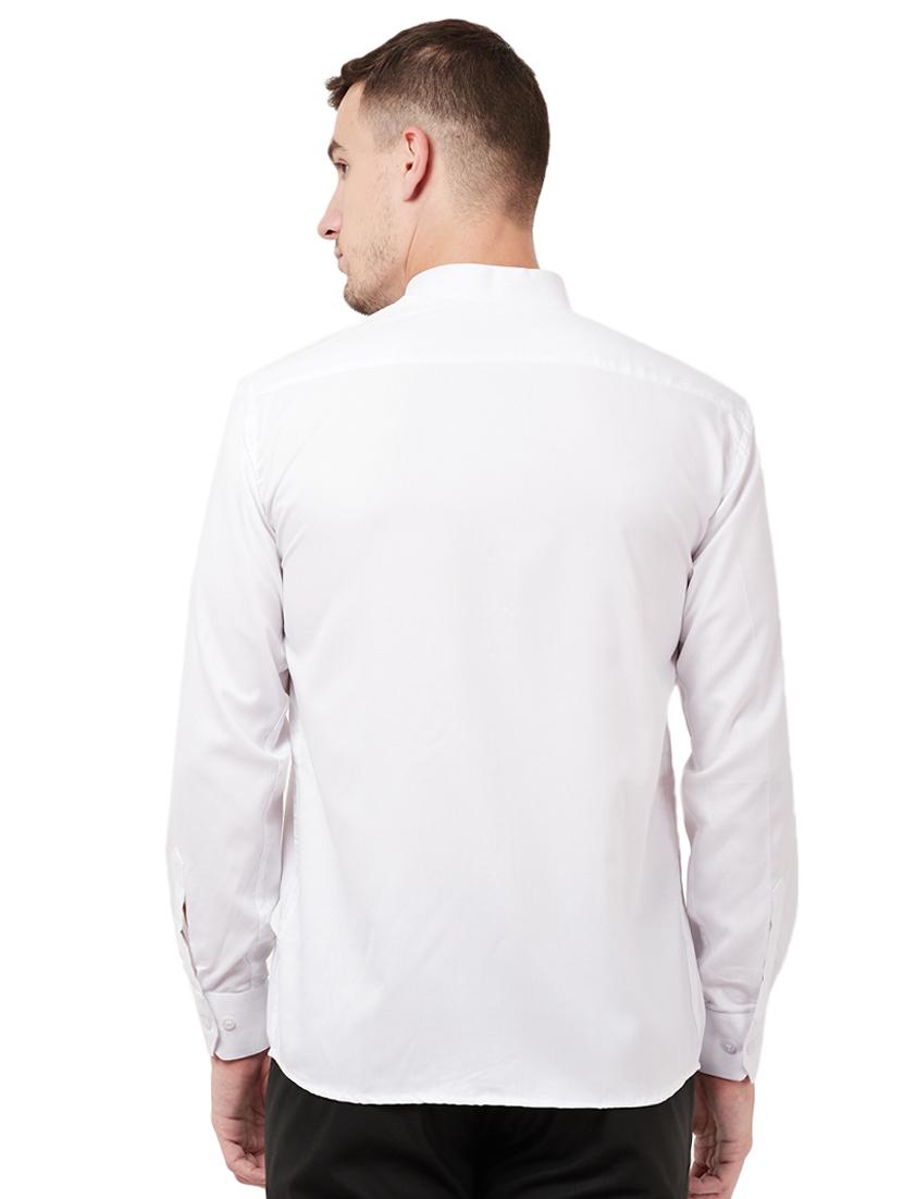 white solid casual shirt - 16728669 - Zoom Image - 3