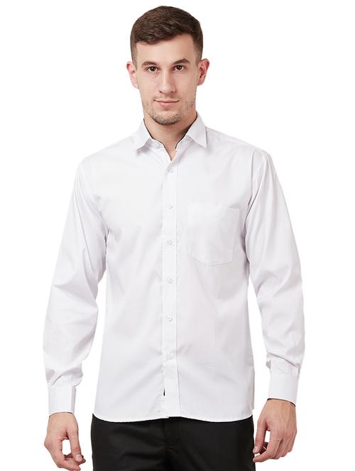 white solid casual shirt - 16728670 - Standard Image - 1