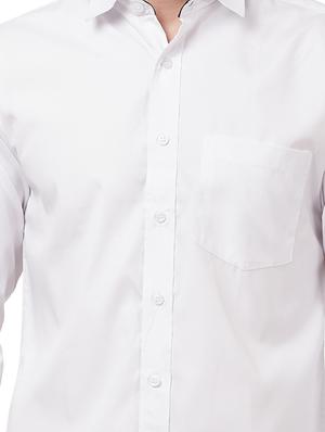 white solid casual shirt - 16728670 - Standard Image - 5