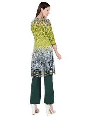 abstract printed straight kurta - 16728755 - Standard Image - 3