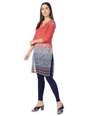 abstract printed straight kurta - 16728756 - Standard Image - 2